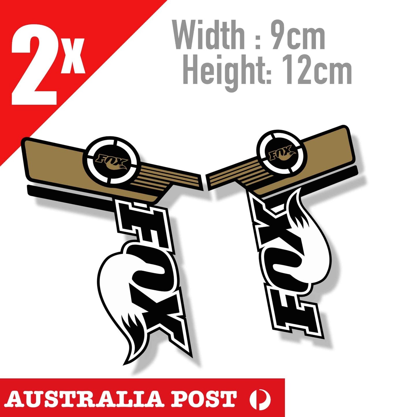 Fox   Forks Suspension Factory Style GOLD Sticker