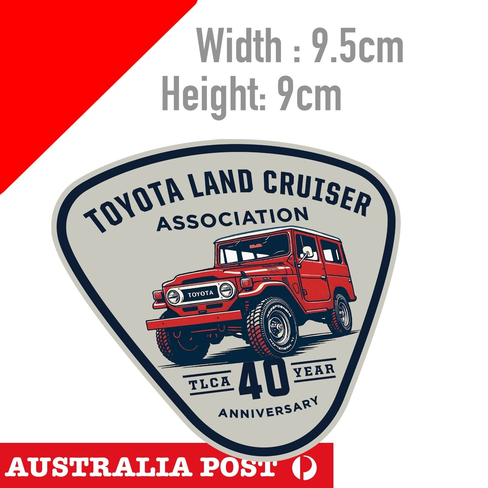 Toyota Landcruiser Country Sticker/Decal - TRD 40 Anniversary Toyota Red Fj40