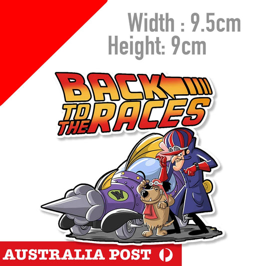 Dastardly and Muttley The Dog Wacky Race ,Back To Race Cartoon Sticker
