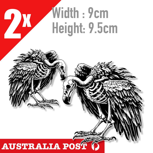 VULTURE Skull  Raptor, Bird of Pray, Vinyl Bumper Tattoo Style Sticker