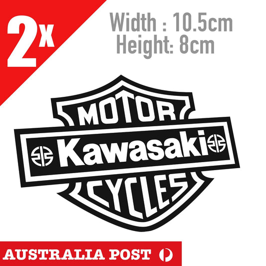 KAWASAKI Motorcycle Logo, Helmet, Fuel Tank Stickers