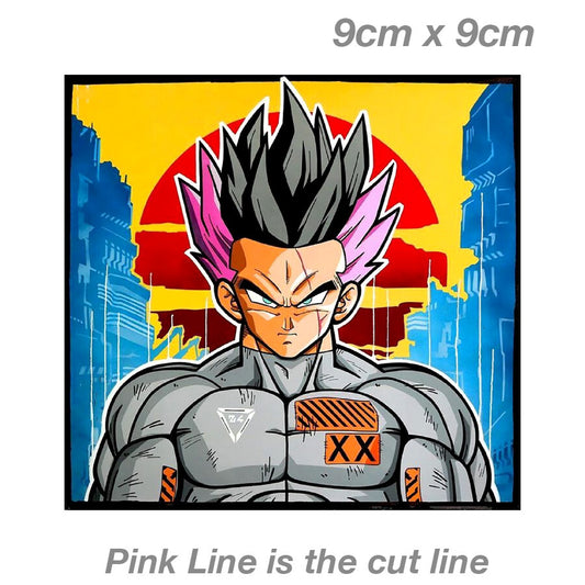 Dragon Ball Z Space Suit Vinyl  Sticker 