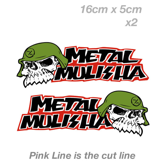 Motorcycle Helmet Metal MULISHA Skull Green Helmet logo decal Sticker 
