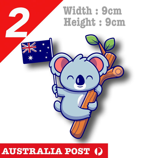 Australian Flag  Koala  - Australian Wild Life Decal Sticker