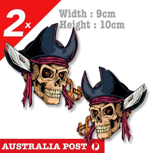 Pirate Skull Captain, Pirate Captain with sword Sticker