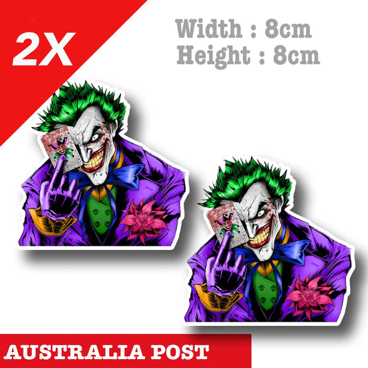 DC The Joker holding playing card - DC Joker Harley QuinnVinyl  Sticker