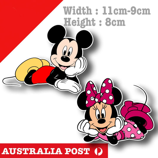 Mickey Mouse and Minnie Mouse Disney Cute Cartoon Decal Sticker