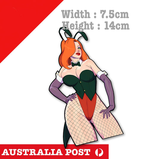 Jessica Rabbit as Playboy Rabbit Sexy Bunny outfit, Roger Rabbit Cartoon Sticker