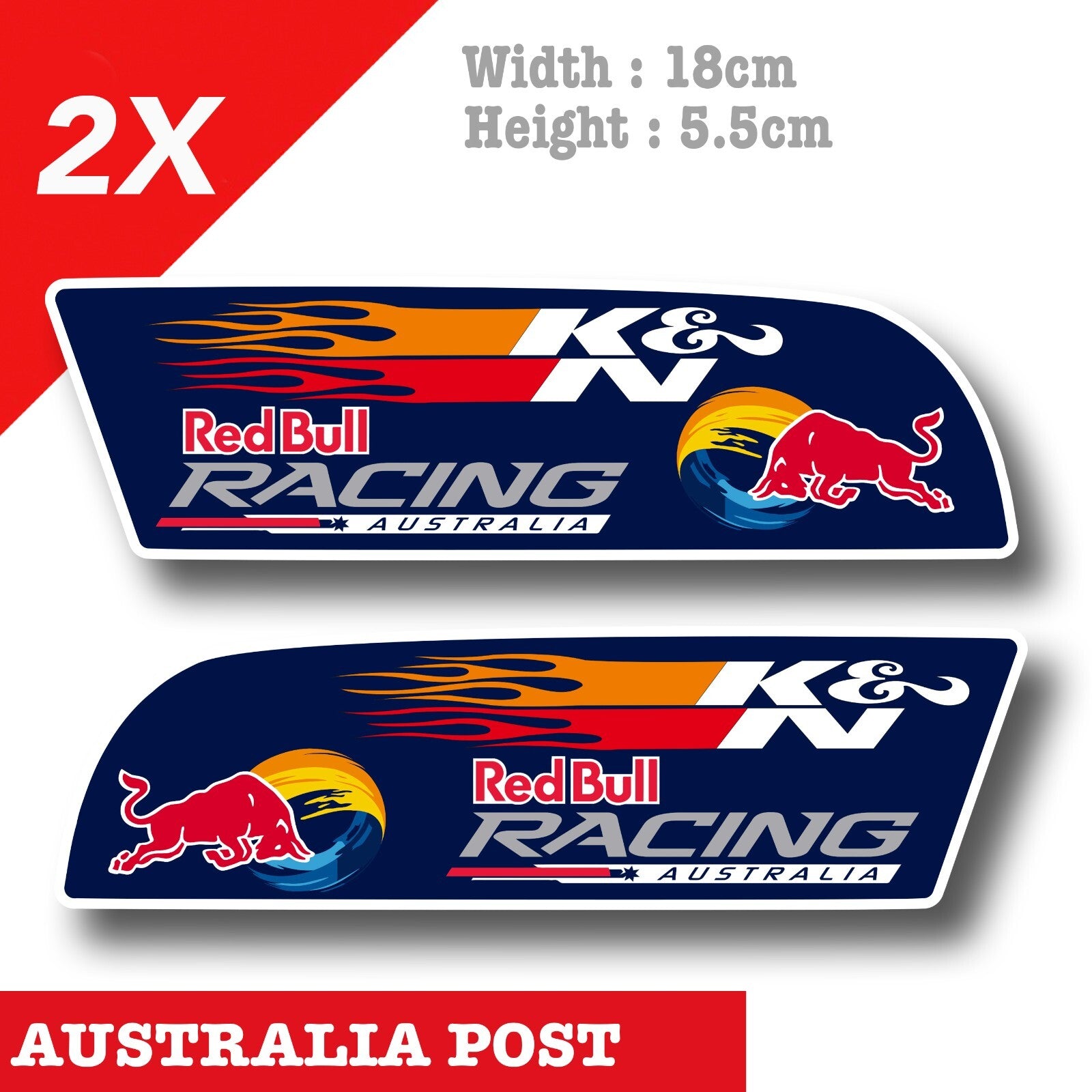 Red Bull Racing Australia K&N High Performance Filter Logo Decal  Sticker