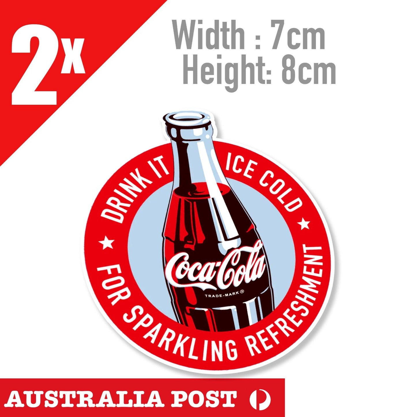 Coca Cola Drink It Cold Old Retro Rusty Sign  Sticker 