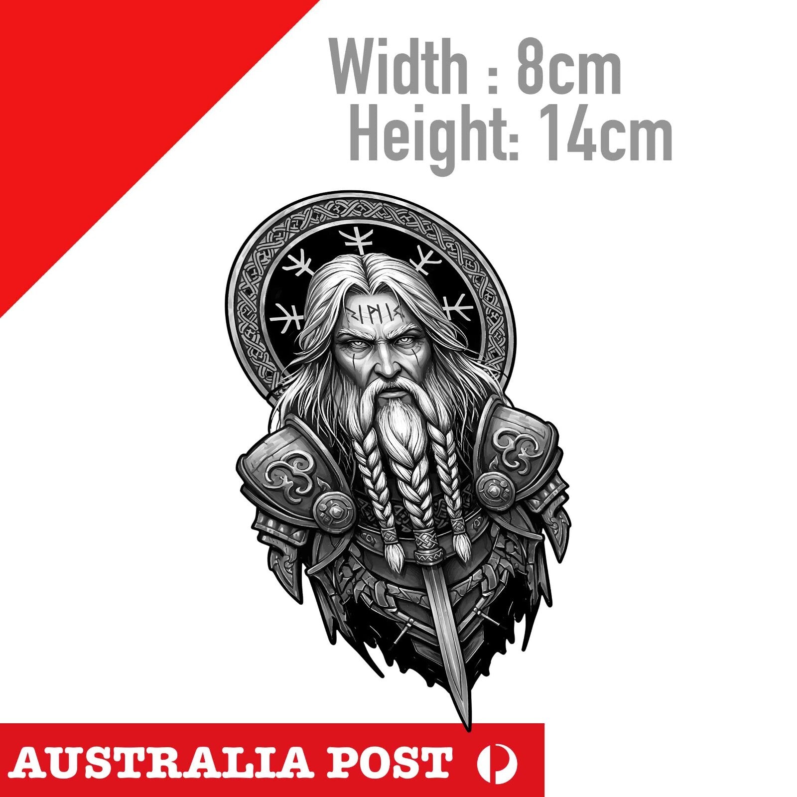 Odin Viking Battle God Of War, VIKING WARIOR Sticker