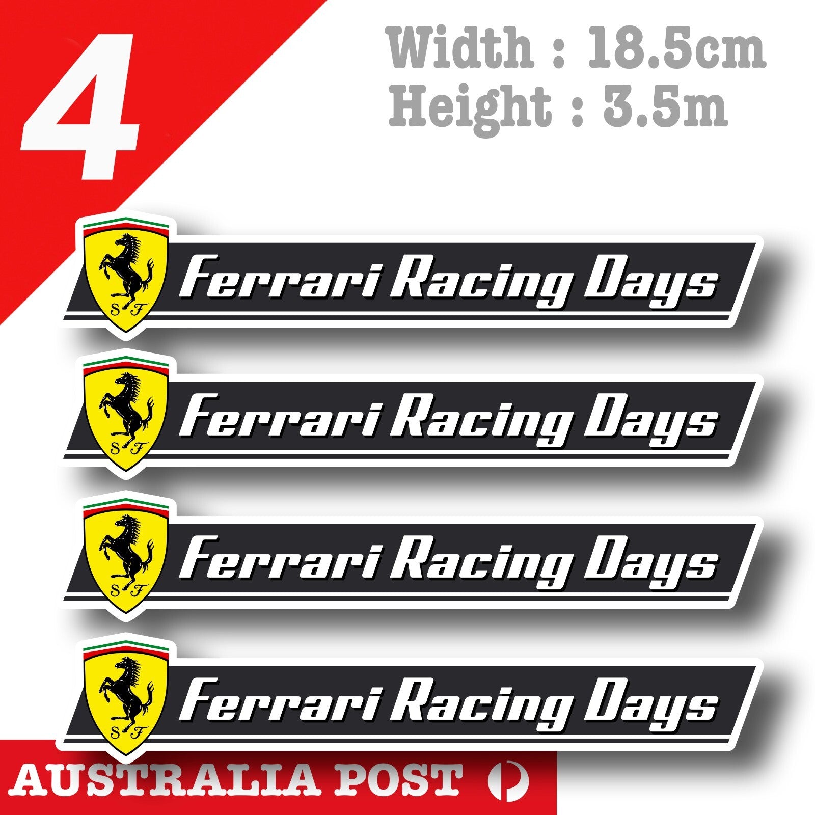 Ferrari Racing Days Banner  Sticker 