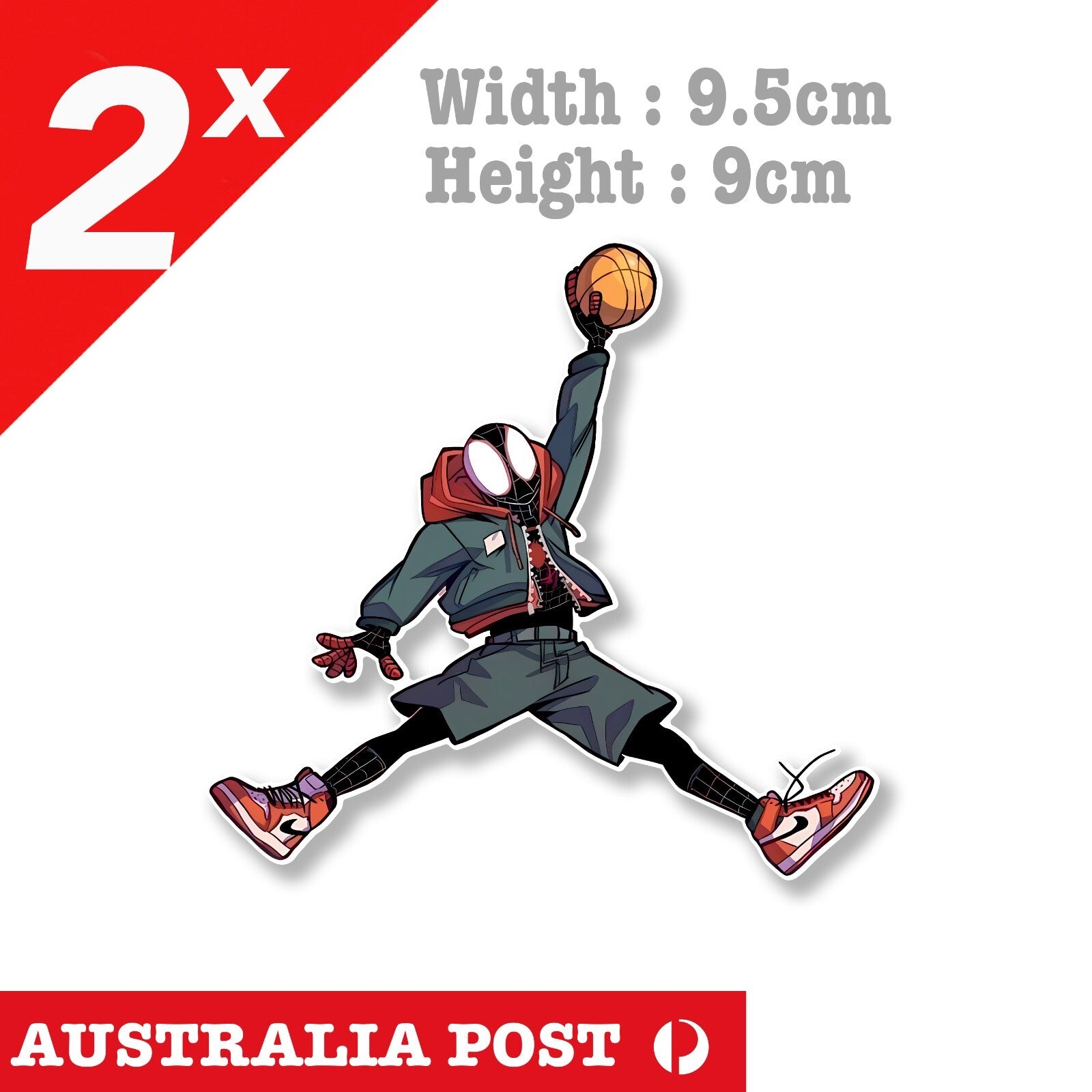 Spiderman Air Jordan Miles Morale Air Jordan Funny Logo Sticker