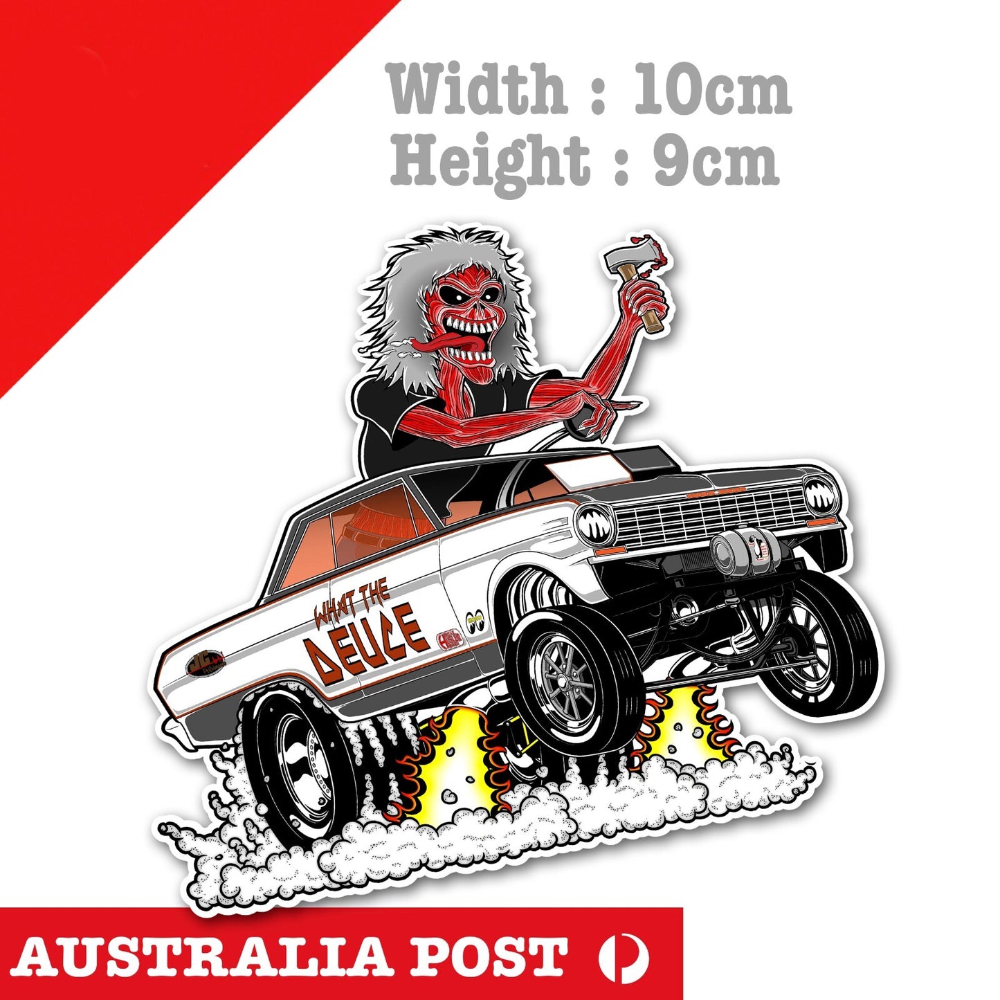 Chevrolet 64 Nova  Hot Rod Race Car,Ute Rider Mancave Hot Rod Americana Sticker