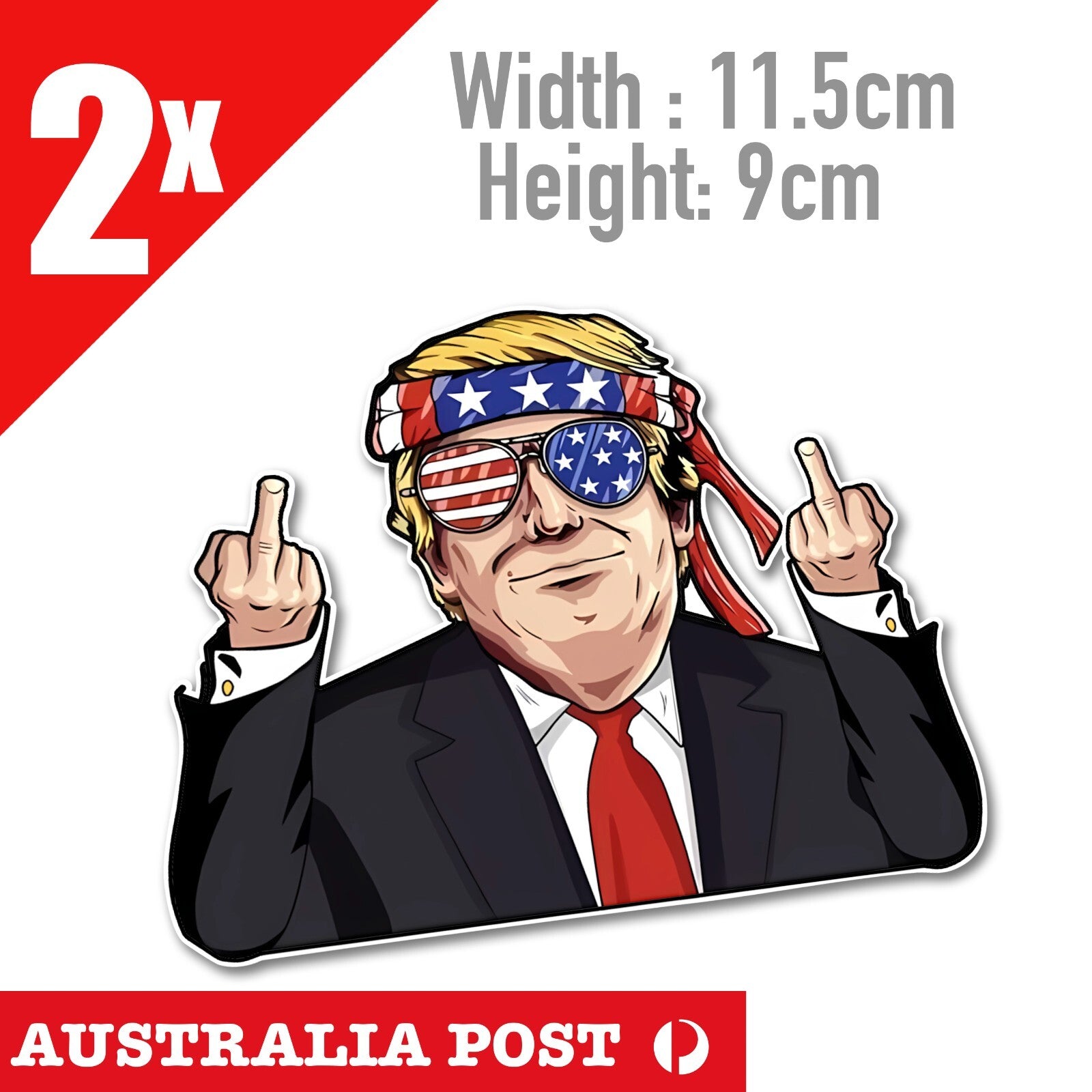 TRUMP 2024 Middle Finger Funny Character peeking 2024  Stickers