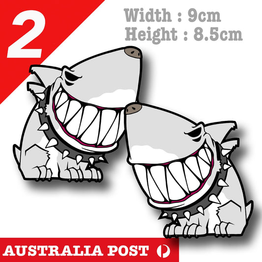 Laughing Dog with Big Teeth Funny Animal Sticker, Dog Sticker