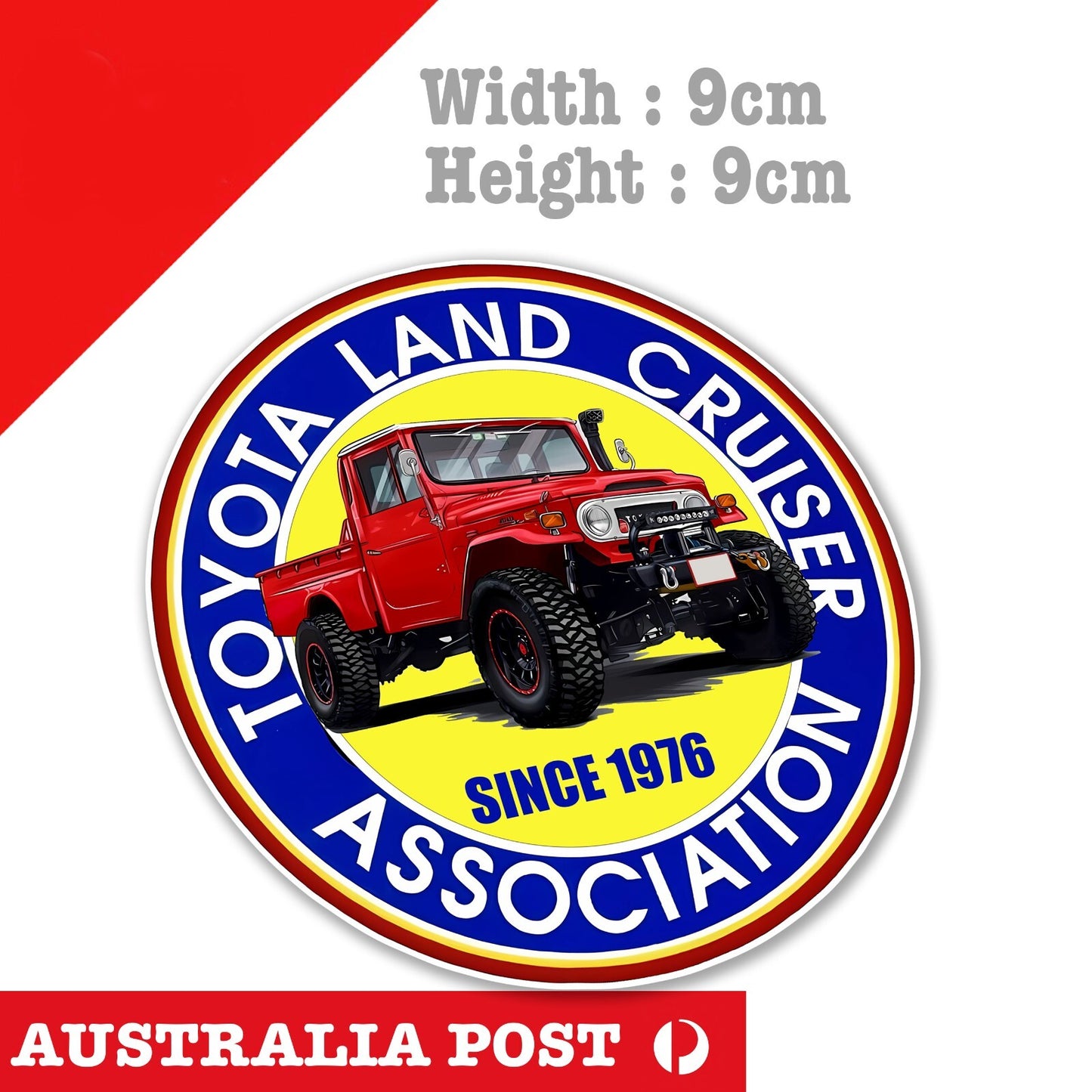 TOYOTA Land Cruiser  1984 Toyota LandCruiser FJ45 Round Badge  Sticker