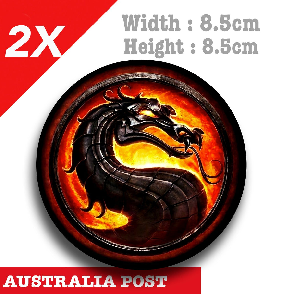 MortalCombat Logo, Mortal Combat Dragon Logo Decal Sticker