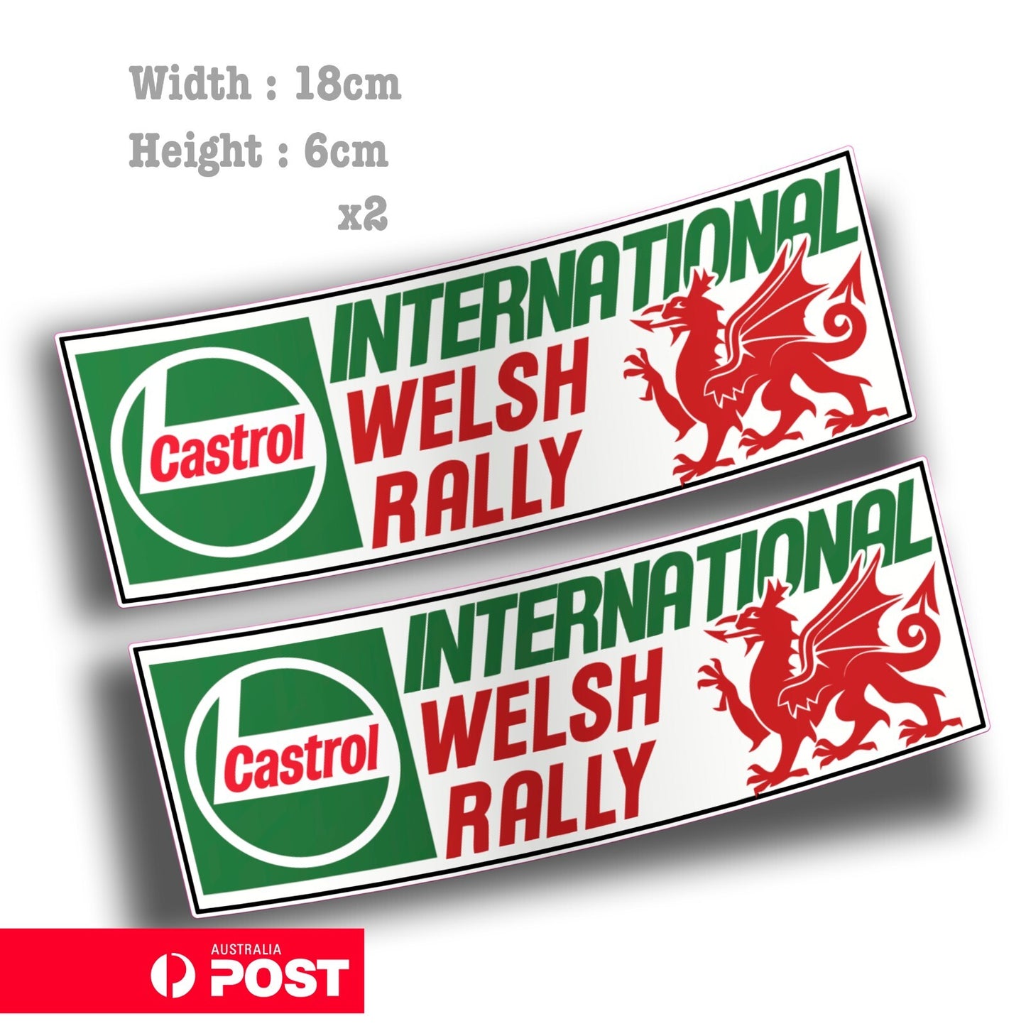 Castrol International Welsh Rally Banner Logo Sticker 