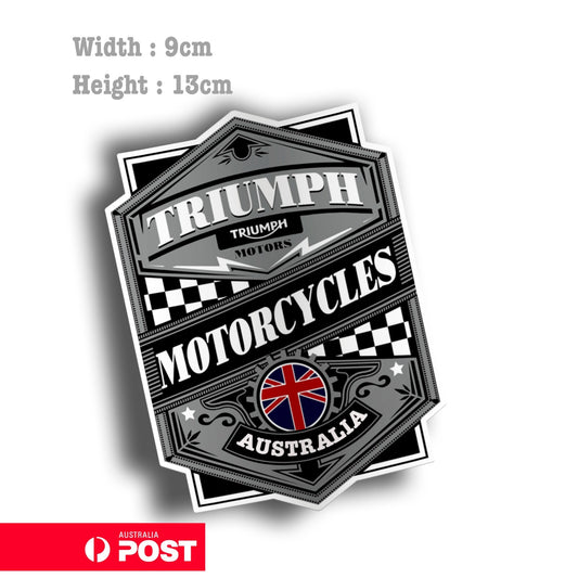 Triumph Motorcycle Australia Logo, Helmet Bike Decal Sticker