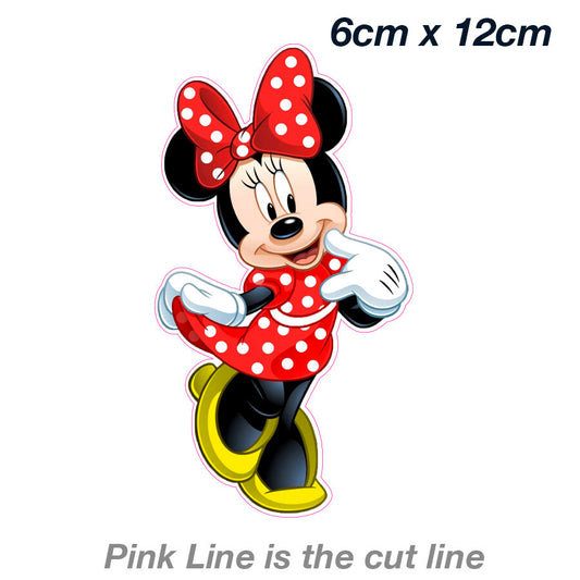 Minnie Mouse Red Dress  Laptop , Car  Vinyl  Sticker 