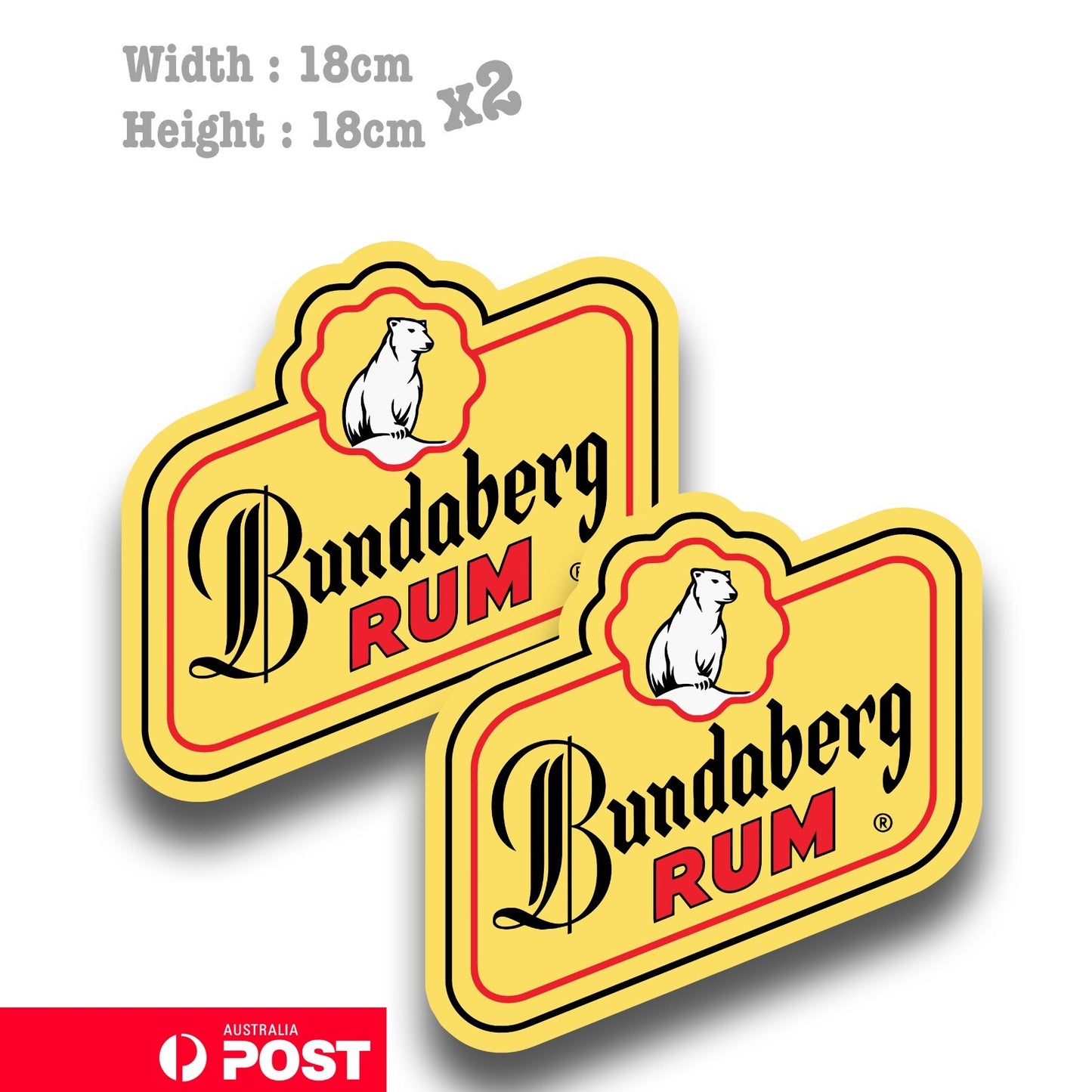 Bundaberg Rum Logo, Beer, Fridge, Toolbox  Decal  Sticker