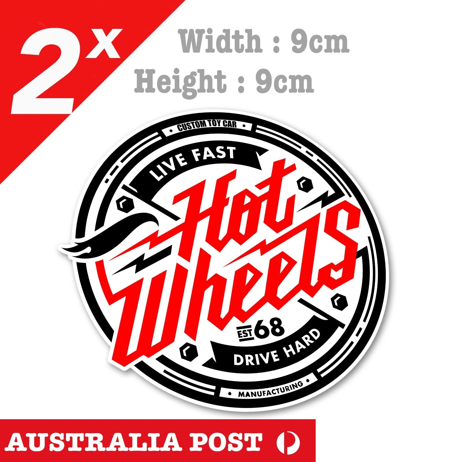 Hot Wheels Drive Fast Badge Logo Sticker