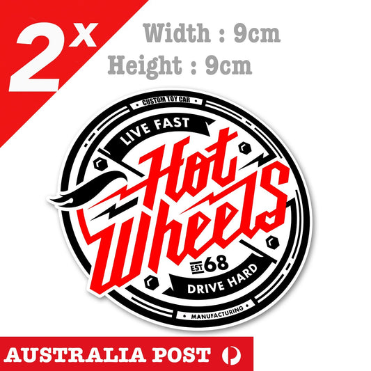Hot Wheels Drive Fast Badge Logo Sticker