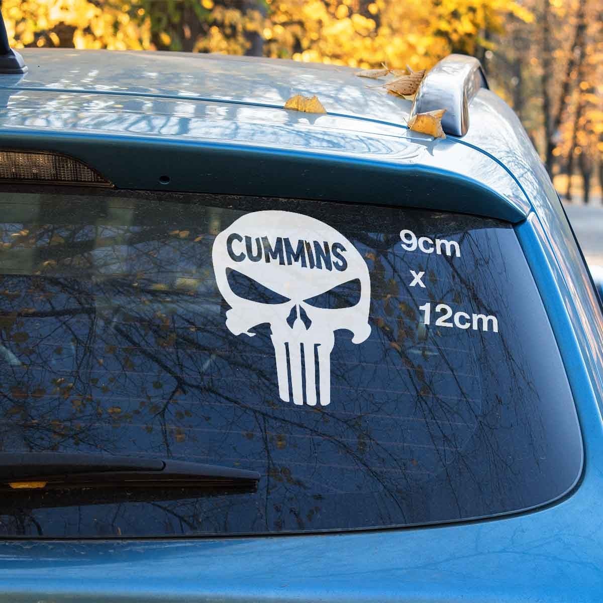CUMMINS DISEL Engine Oil  SKULL Head Logo PUNISHER SKULL Head Sticker