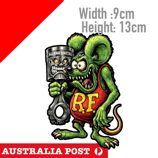 RAT Fink Car Piston Sticker
