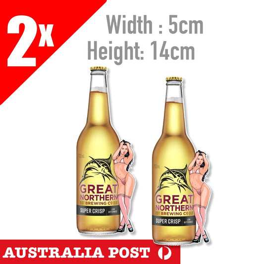GREAT NORTHERN EDITION Beer Sexy Girl  SUV UTE 4X4 OFF ROAD STICKERS