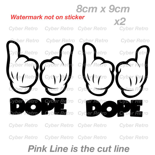 Disney Mickey Mouse hands Dope JDM Window Decal Sticker 