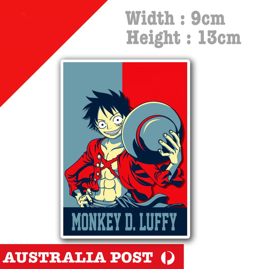 One Piece - Anime - Monkey D. Luffy Poster JDM Vinyl  Sticker