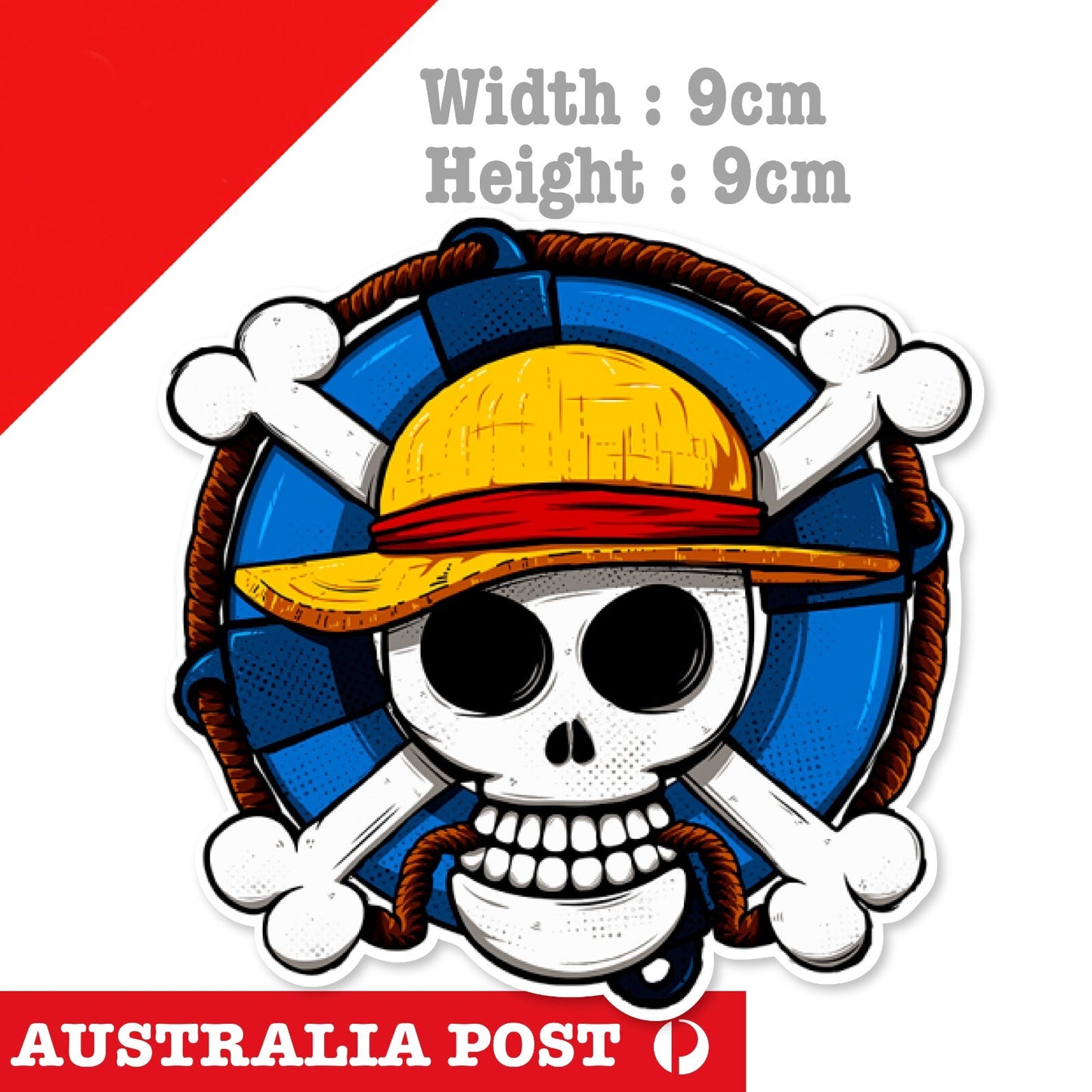 Monkey D Luffy Pirate King Logo, One Piece Logo Sticker
