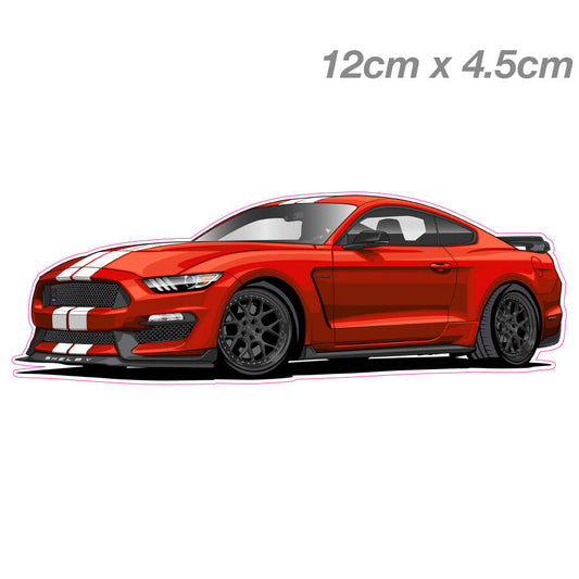 Ford Mustang Shelby Gt350 RED JDM Laptop , Car  Vinyl  Sticker 