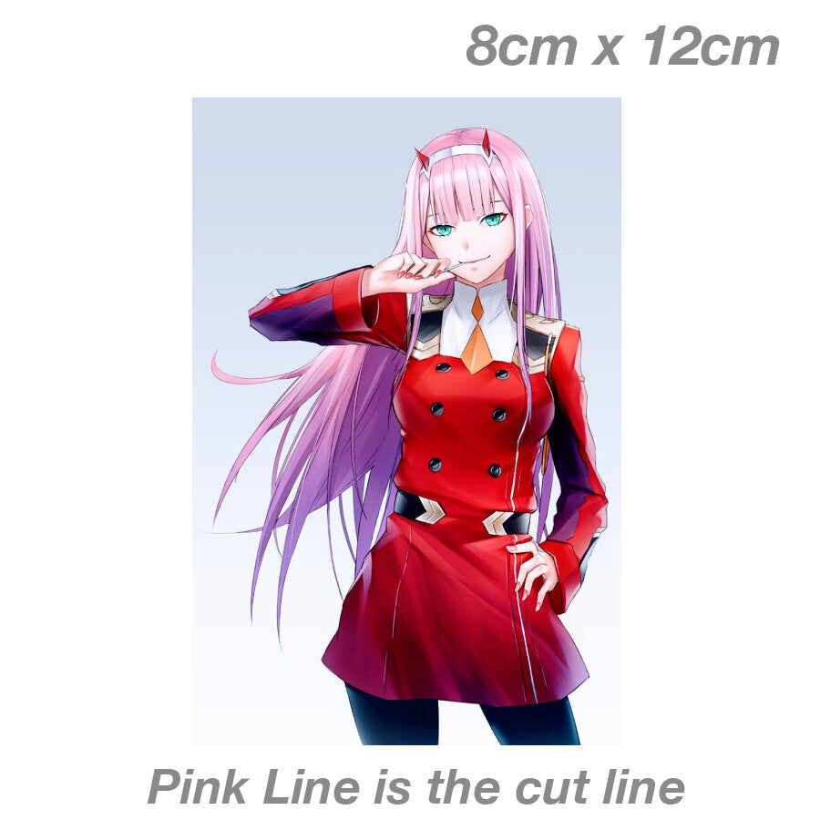 Zero Two Darling in the FranXX Anime #4 Laptop , Car  Vinyl  Sticker 