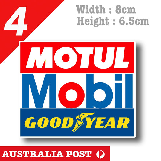 Mobil 1 Motor ,MOTUL, Good Year Logo Sticker