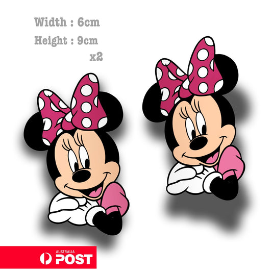 Minnie Mouse Cute Smiling x2 - Mickey Mouse TV Character  Sticker 