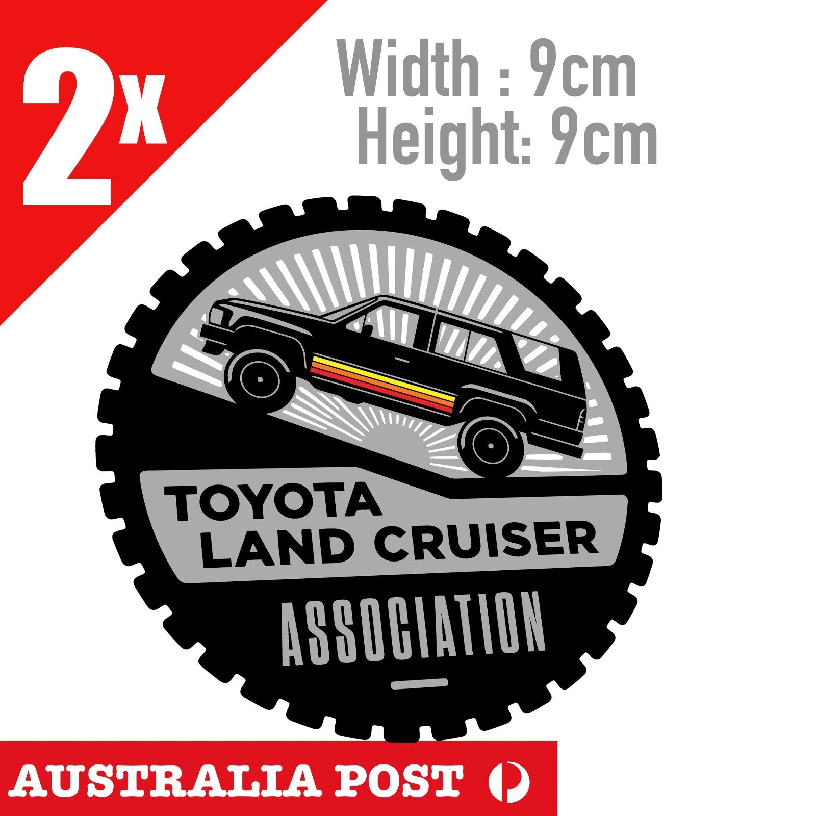 TOYOTA Land Cruiser Association TRD Stripe, Hilux 4x4 Truck Ute, 4Runner Sticker