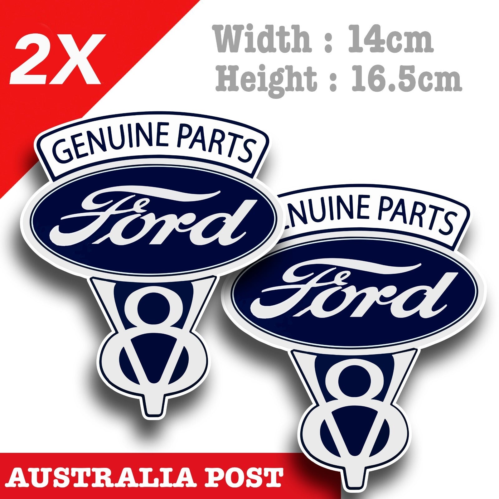 Ford V8 Genuine Parts Sign, Rusted Old Vintage Garage Sign Decal Sticker