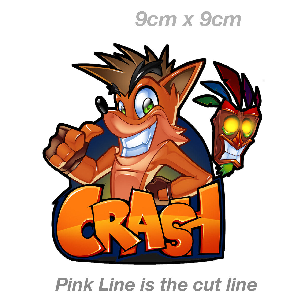 Crash Bandicoot Logo - Retro Game  Sticker 
