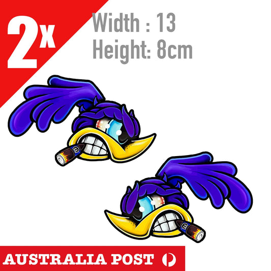 ROAD RUNNER BEEP BEEP ANGRY HEAD, Motorcycle, Car, Laptop Sticker