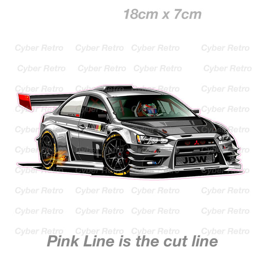 Mitsubishi Lancer Ralli Art Competition Car JDM   Sticker 