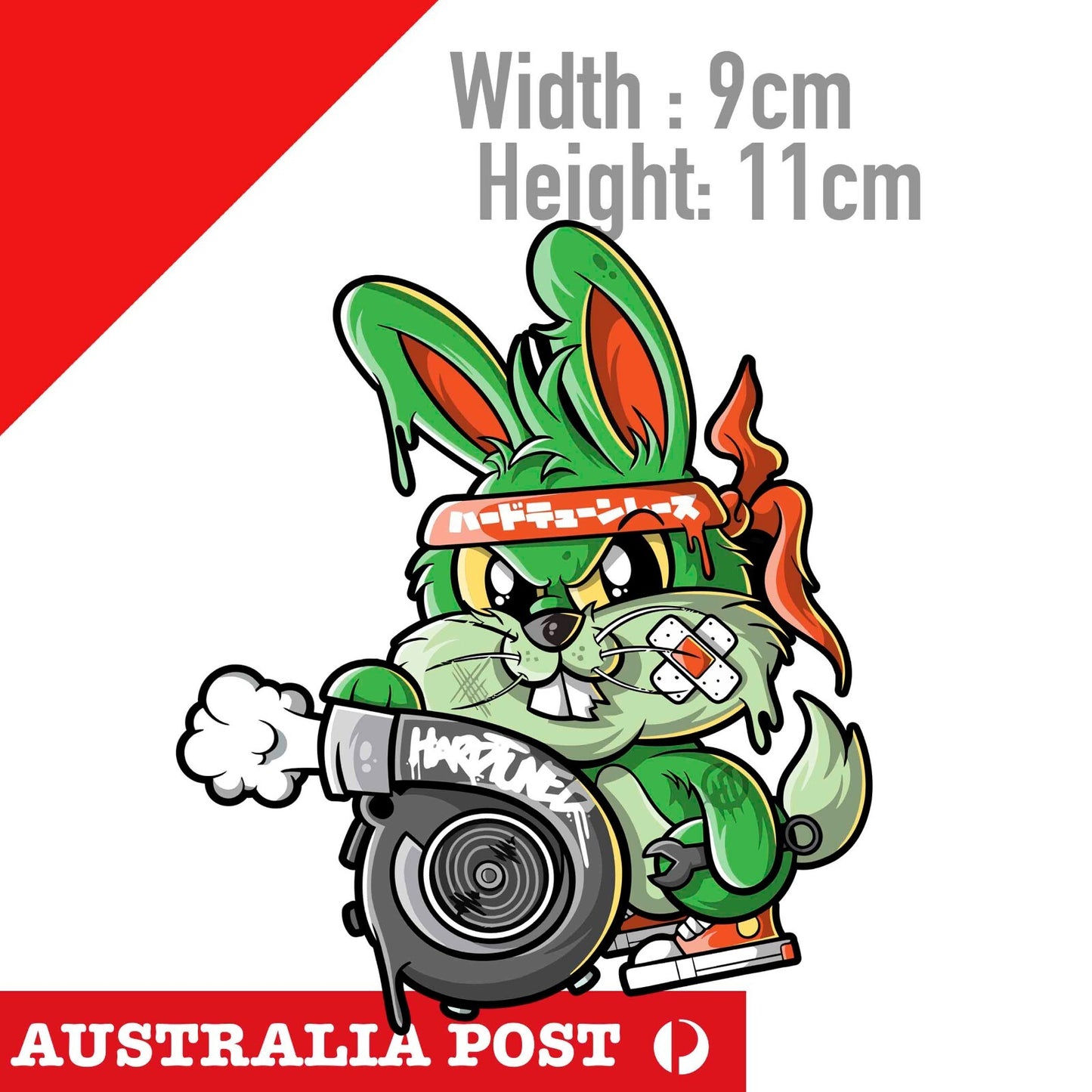 Turbo Angry Bunny,  Hard Tuned Turbo , Turbo, JDM, JDM, Supra Sticker