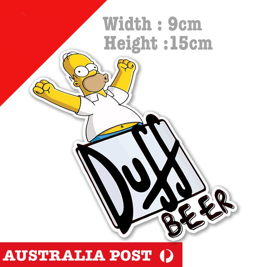 Duff BEER Homer Simpson Funny Logo Sticker