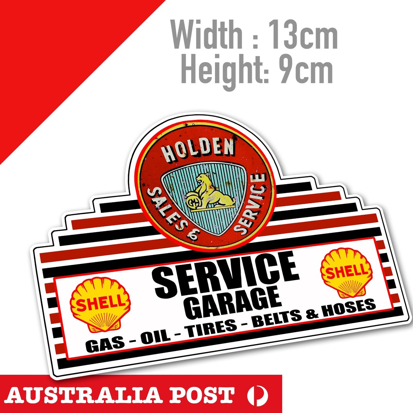 HOLDEN SHELL Motor Oil Gasoline Service Garage Fridge,Bar Laptop , Car Sticker