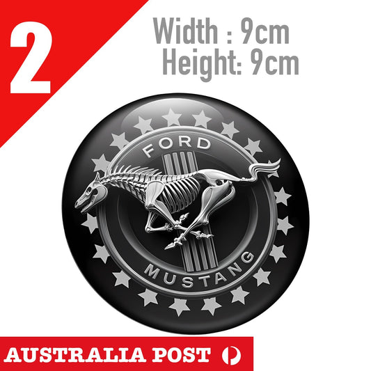 Ford Mustang SKULL PONY Logo , Ford Mustang Pony Logo Stickers
