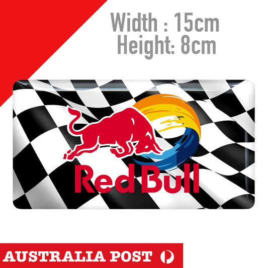 RED BULL RACING FLAG Logo Bar Fridge  Laptop , Car  Decal Sticker