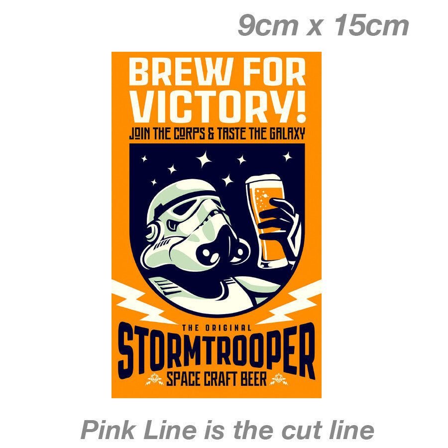 Beer Poster Star Wars Storm Troopers ar  Vinyl  Sticker 