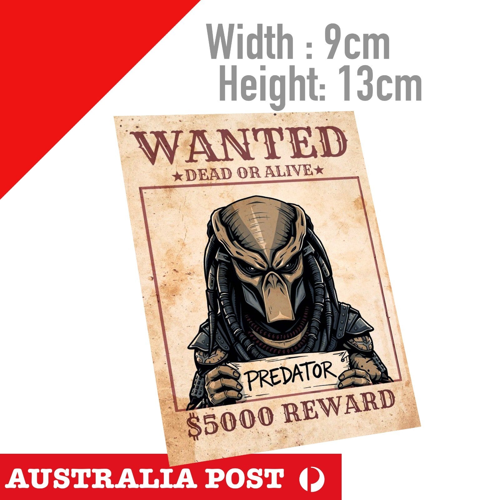 Alien Predator WANTED POSTER Sticker
